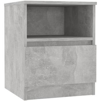 Wonen Nachtkastjes Maison D'home Nachtkastje 40x40x50 cm bewerkt hout betongrijs Grijs
