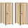 Wonen Nachtkastjes Maison D'home Nachtkastjes 2 st 32x42x80 cm bewerkt hout sonoma eikenkleurig Bruin