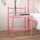 Wonen Nachtkastjes Maison D'home Nachtkastje 45x34,5x60,5 cm metaal en glas roze en transparant Roze