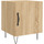 Wonen Nachtkastjes Maison D'home Nachtkastje 40x40x50 cm bewerkt hout sonoma eikenkleurig Bruin