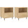 Wonen Nachtkastjes Maison D'home Nachtkastjes 2 st 40x35x47,5 cm bewerkt hout sonoma eikenkleur Bruin