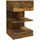 Wonen Nachtkastjes Maison D'home Nachtkastje 40x35x65 cm bewerkt hout gerookt eikenkleurig Bruin