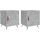 Wonen Nachtkastjes Maison D'home Nachtkastjes 2 st 40x40x50 cm bewerkt hout betongrijs Grijs