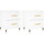 Wonen Nachtkastjes Maison D'home Nachtkastjes 2 st 40x35x47,5 cm bewerkt hout hoogglans wit Wit