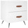 Wonen Nachtkastjes Maison D'home Nachtkastje 40x35x47,5 cm bewerkt hout wit Wit