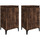 Wonen Nachtkastjes Maison D'home Nachtkastjes 2 st 40x35x70 cm bewerkt hout gerookt Bruin