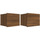 Wonen Nachtkastjes Maison D'home Nachtkastjes 2 st 40x30x30 cm bewerkt hout bruin eikenkleur Bruin