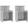 Wonen Nachtkastjes Maison D'home Nachtkastjes 2 st 40x35x60 cm bewerkt hout betongrijs Grijs