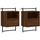 Wonen Nachtkastjes Maison D'home Nachtkastjes 2 st wandgemonteerd 40x30x61 cm hout bruineiken Bruin