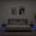 Wonen Nachtkastjes Maison D'home Nachtkastjess met LED-verlichting 2 st 40x39x37 cm zwart Zwart