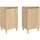 Wonen Nachtkastjes Maison D'home Nachtkastjes 2 st 40x35x70 cm bewerkt hout sonoma eikenkleurig Bruin