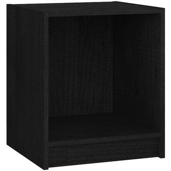 Wonen Nachtkastjes Maison D'home Nachtkastje 35,5x33,5x41,5 cm massief nenhout zwart Zwart