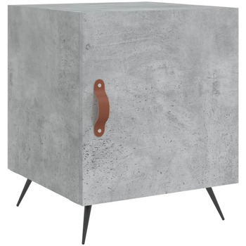 Wonen Nachtkastjes Maison D'home Nachtkastje 40x40x50 cm bewerkt hout betongrijs Grijs