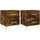Wonen Nachtkastjes Maison D'home Nachtkastjes 2 st 40x35x47,5 cm bewerkt hout gerookt Bruin
