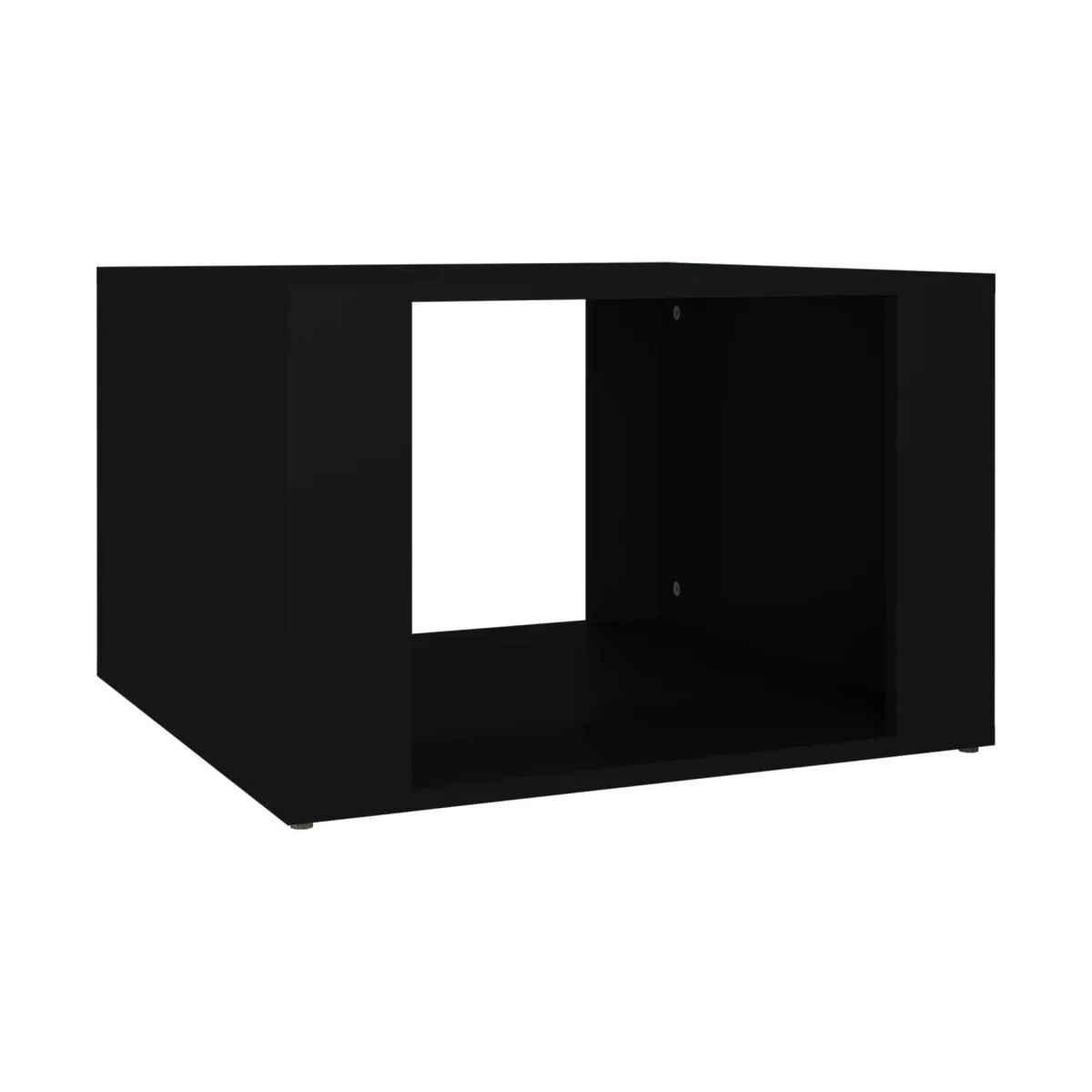 Wonen Nachtkastjes Maison D'home Nachtkastje 57x55x36 cm bewerkt hout zwart Zwart