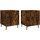 Wonen Nachtkastjes Maison D'home Nachtkastjes 2 st 40x40x50 cm bewerkt hout gerookt Bruin