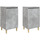 Wonen Nachtkastjes Maison D'home Nachtkastjes 2 st 40x35x70 cm bewerkt hout betongrijs Grijs