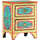 Wonen Nachtkastjes Maison D'home Nachtkastje handgeschilderd 40x30x50 cm massief mangohout Multicolour