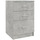 Wonen Nachtkastjes Maison D'home Nachtkastje 40x40x63 cm bewerkt hout betongrijs Grijs