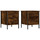 Wonen Nachtkastjes Maison D'home Nachtkastjes 2 st 40x42x50 cm bewerkt hout gerookt Bruin