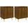 Wonen Nachtkastjes Maison D'home Nachtkastjes 2 st met houten poten 40x30x50 cm bruineikenkleur Bruin