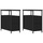 Wonen Nachtkastjes Maison D'home Nachtkastjes 2 st 30x60x60 cm bewerkt hout zwart Zwart