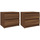 Wonen Nachtkastjes Maison D'home Nachtkastjes 2 st 50x39x43,5 cm bewerkt hout bruineikenkleurig Bruin