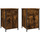 Wonen Nachtkastjes Maison D'home Nachtkastjes 2 st 40x42x60 cm bewerkt hout gerookt Bruin