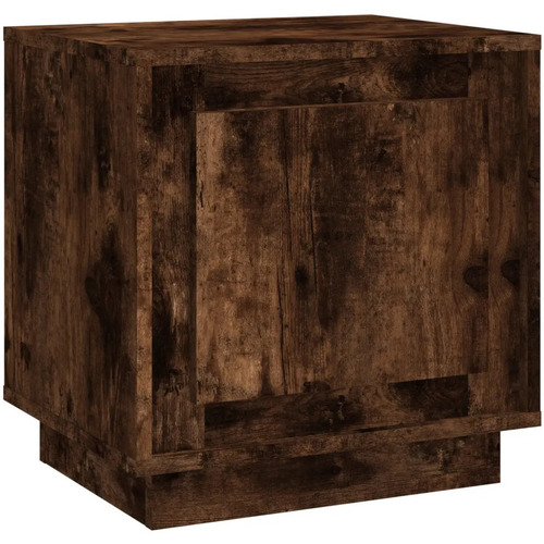 Wonen Nachtkastjes Maison D'home Nachtkastje 44x35x45 cm bewerkt hout gerookt eikenkleurig Bruin