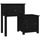 Wonen Nachtkastjes Maison D'home Nachtkastje 79,5x38x65,5 cm massief nenhout zwart Zwart