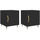 Wonen Nachtkastjes Maison D'home Nachtkastjes 2 st 40x40x50 cm bewerkt hout zwart Zwart