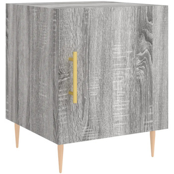 Maison D'home Nachtkastje 40x40x50 cm bewerkt hout grijs sonoma eikenkleurig Grijs