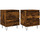 Wonen Nachtkastjes Maison D'home Nachtkastjes 2 st 40x35x50 cm bewerkt hout gerookt Bruin