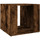 Wonen Nachtkastjes Maison D'home Nachtkastje 41x40x36 cm bewerkt hout gerookt eikenkleurig Bruin