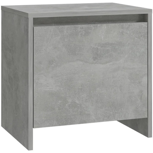 Wonen Nachtkastjes Maison D'home Nachtkastje 45x34x44,5 cm bewerkt hout betongrijs Grijs