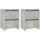 Wonen Nachtkastjes Maison D'home Nachtkastjes 2 st 30x30x40 cm bewerkt hout betongrijs Grijs