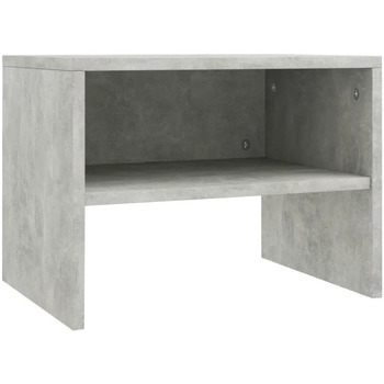 Wonen Nachtkastjes Maison D'home Nachtkastje 40x30x30 cm bewerkt hout betongrijs Grijs