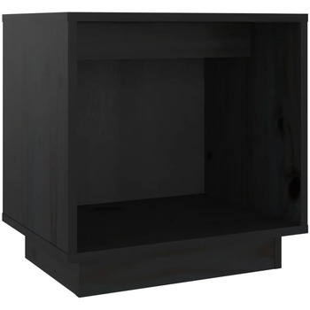 Maison D'home Nachtkastje 40x30x40 cm massief nenhout zwart Zwart