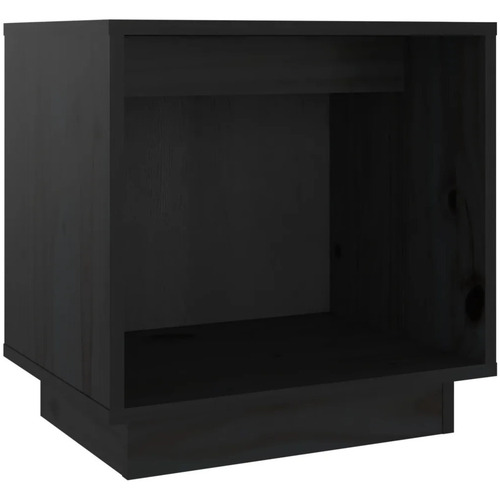 Wonen Nachtkastjes Maison D'home Nachtkastje 40x30x40 cm massief nenhout zwart Zwart
