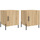 Wonen Nachtkastjes Maison D'home Nachtkastjes 2 st 40x40x50 cm bewerkt hout sonoma eikenkleurig Bruin