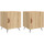 Wonen Nachtkastjes Maison D'home Nachtkastjes 2 st 40x40x50 cm bewerkt hout sonoma eikenkleurig Bruin