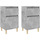 Wonen Nachtkastjes Maison D'home Nachtkastjes 2 st 40x35x70 cm betongrijs Grijs