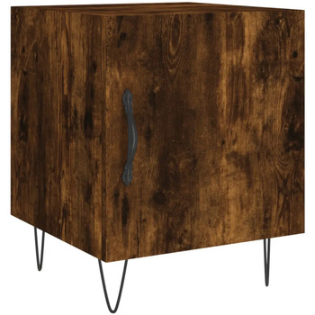 Maison D'home Nachtkastje 40x40x50 cm bewerkt hout gerookt eikenkleurig Bruin