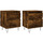 Wonen Nachtkastjes Maison D'home Nachtkastjes 2 st 40x35x50 cm bewerkt hout gerookt Bruin