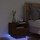 Wonen Nachtkastjes Maison D'home Nachtkastje met LED-verlichting 40x39x37 cm bruineikenkleurig Bruin