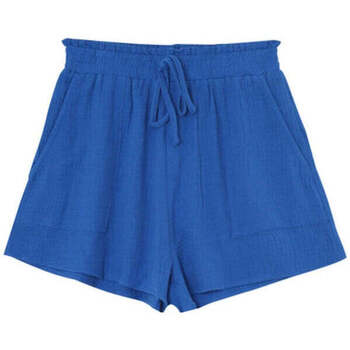 Textiel Dames Broeken / Pantalons Grace & Mila Blauwe korte short Mini Blauw