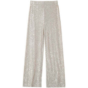 Textiel Dames Broeken / Pantalons Grace & Mila Zilveren paillettenbroek Monroe Zilver