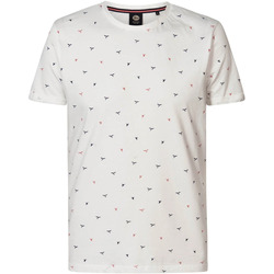 Textiel Heren T-shirts & Polo’s Petrol Industries T-Shirt Escapade Print Wit Wit