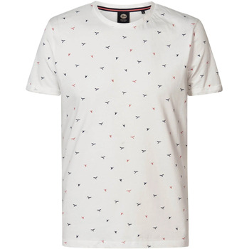 Textiel Heren T-shirts & Polo’s Petrol Industries T-Shirt Escapade Print Wit Wit