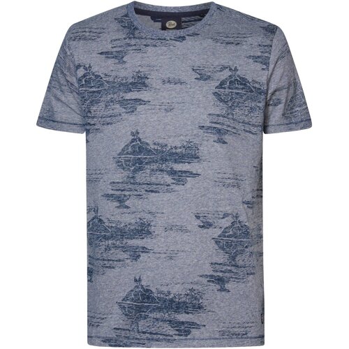 Textiel Heren T-shirts & Polo’s Petrol Industries T-Shirt Bask Blauw Blauw